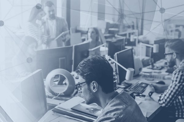 Software engineers developing a digital platform