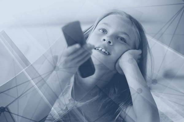 Child watching television